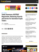 Toobit Announces AUSTRAC Registration, Bolstering Security and Service for Australian Crypto Traders