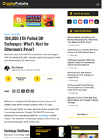 700,000 ETH Pulled Off Exchanges: What’s Next for Ethereum’s Price?