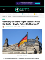 Germany's Centre-Right Bags EU Seats– Crypto Policy Shift?