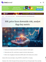 Solana could dip as technical signals turn bearish