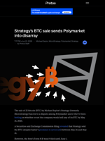 Strategy's BTC sale sends Polymarket into disarray