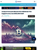 Analyst Forecasts Bitcoin Price Will Break This Support Level, Can $100,000 Hold?