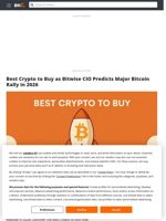 Best Crypto to Buy as Bitwise CIO Predicts Major Bitcoin Rally in 2026