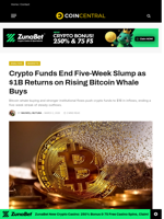Crypto Funds End Five-Week Slump as $1B Returns on Rising Bitcoin Whale Buys - CoinCentral