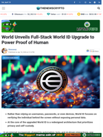 World Unveils Full-Stack World ID Upgrade to Power Proof of Human - TheNewsCrypto