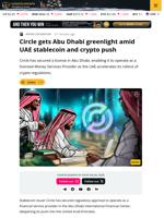 Circle Wins Abu Dhabi License as UAE Speeds Up Crypto Rules