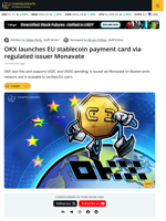 OKX Launches Crypto Card In Europe For Stablecoin Payments