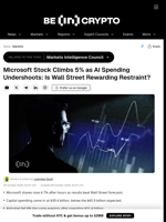 Microsoft Stock Climbs 5% as AI Spending Undershoots: Is Wall Street Rewarding Restraint?