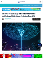 Is It Time To Exchange Bitcoin For TRON? This Metric Says TRX Is About To Outperform BTC