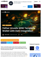 Tether Unveils WDK Template Wallet with DeFi Integration | Live Bitcoin News