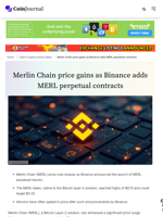 Merlin Chain price gains as Binance adds MERL perpetual contracts - CoinJournal