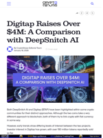 Digitap Raises Over $4M: A Comparison with DeepSnitch AI – CryptoNinjas