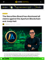 The Securities Board has dismissed all claims against the Apertum Blockchain and Josip Heit
