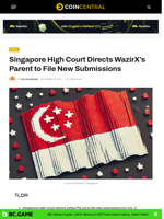 Singapore High Court Directs WazirX’s to File New Submissions
