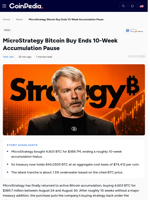MicroStrategy Bitcoin Buy Ends 10-Week Accumulation Pause