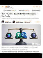 DeFi TVL sinks despite $315B in stablecoins – Here’s why - AMBCrypto
