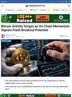 Bitcoin Activity Surges as On-Chain Momentum Signals Fresh Breakout Potential - TheNewsCrypto