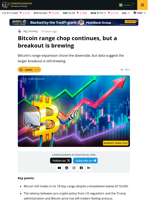 Bitcoin Breakout Pending But Direction Remains Unknown