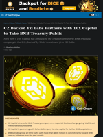 CZ Backed Yzi Labs Partners with 10X Capital to Take BNB Treasury Public