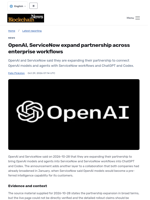 OpenAI, ServiceNow expand partnership across enterprise workflows - Blockchain.News