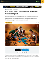 FTX Trust Seeks to Claw Back $1B from Genesis Digital