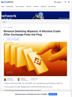 Binance Will Delist 6 Altcoins in Late April 2026