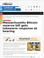 Massachusetts Bitcoin reserve bill gets lukewarm response at hearing - The Crypto News Wire