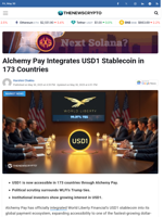 Alchemy Pay Integrates USD1 Stablecoin in 173 Countries