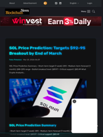 SOL Price Prediction: Targets $92-95 Breakout by End of March - Blockchain.News