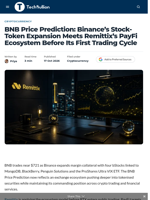 BNB Price Prediction: Binance's Stock-Token Expansion Meets Remittix's PayFi Ecosystem Before Its First Trading Cycle - TechBullion