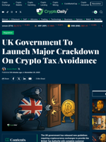 UK Government To Launch Major Crackdown On Crypto Tax Avoidance - Crypto Daily