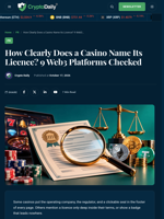 How Clearly Does a Casino Name Its Licence? 9 Web3 Platforms Checked - Crypto Daily