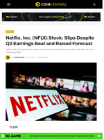 Netflix, Inc. (NFLX) Stock: Slips Despite Q2 Earnings Beat and Raised Forecast