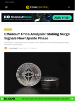Ethereum Price Analysis: Staking Surge Signals New Upside Phase