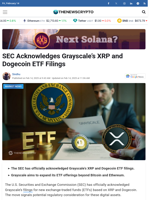 SEC Acknowledges Grayscale’s XRP and Dogecoin ETF Filings
