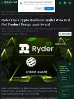 Ryder One Crypto Hardware Wallet Wins Red Dot Product Design 2026 Award | CoinGape
