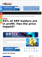 94% of XRP holders are in profit: Has the price topped? - The Crypto News Wire