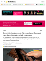 Forget the bank account: EY warns firms they must own the wallet to keep their customers