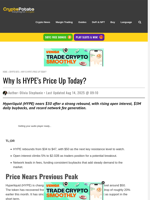 Why Is HYPE's Price Up Today?