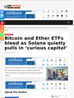 Bitcoin and Ether ETFs bleed as Solana quietly pulls in ‘curious capital’ - The Crypto News Wire
