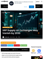 XRP Supply on Exchanges May Vanish by 2030 | Live Bitcoin News