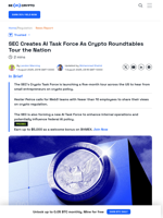 SEC Builds AI Task Force as Crypto Roundtables Tour US