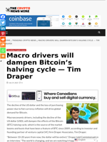 Macro drivers will dampen Bitcoin’s halving cycle — Tim Draper - The Crypto News Wire