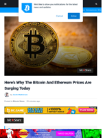 Here's Why The Bitcoin And Ethereum Prices Are Surging Today | Bitcoinist.com