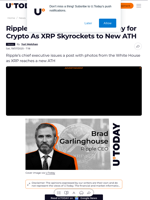 Ripple CEO Celebrates Historic Day for Crypto As XRP Skyrockets to New ATH