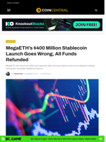 MegaETH's $400 Million Stablecoin Launch Goes Wrong, All Funds Refunded - CoinCentral