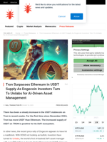 Tron Surpasses Ethereum in USDT Supply As Dogecoin Investors Turn To Unilabs for AI-Driven Asset Management - NullTX