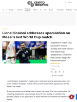 Lionel Scaloni addresses speculation on Messi's last World Cup match