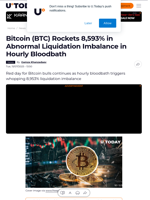 Bitcoin (BTC) Rockets 8,593% in Abnormal Liquidation Imbalance in Hourly Bloodbath