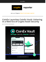 CoinEx Launches CoinEx Vault: Ushering in a New Era of Crypto Asset Security